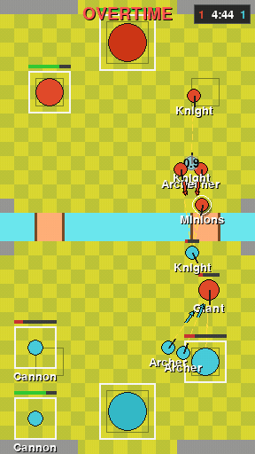 A spell landing on a crowd late in an engine battle
